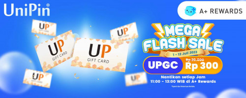 Mega Flash Sale! Dapatkan Diskon 99% Untuk Pembelian UniPin Gift Card di A+ Rewards